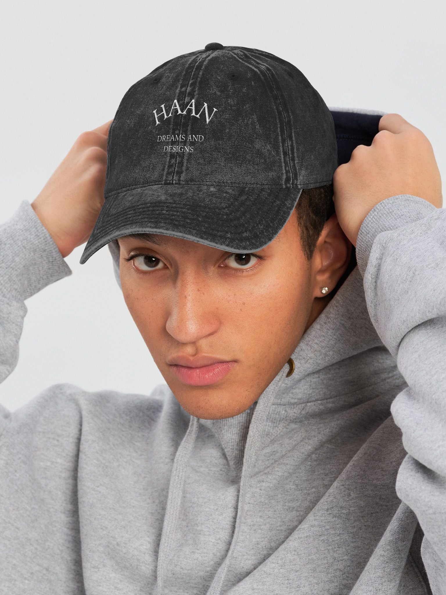 HAAN Washed Cap Black