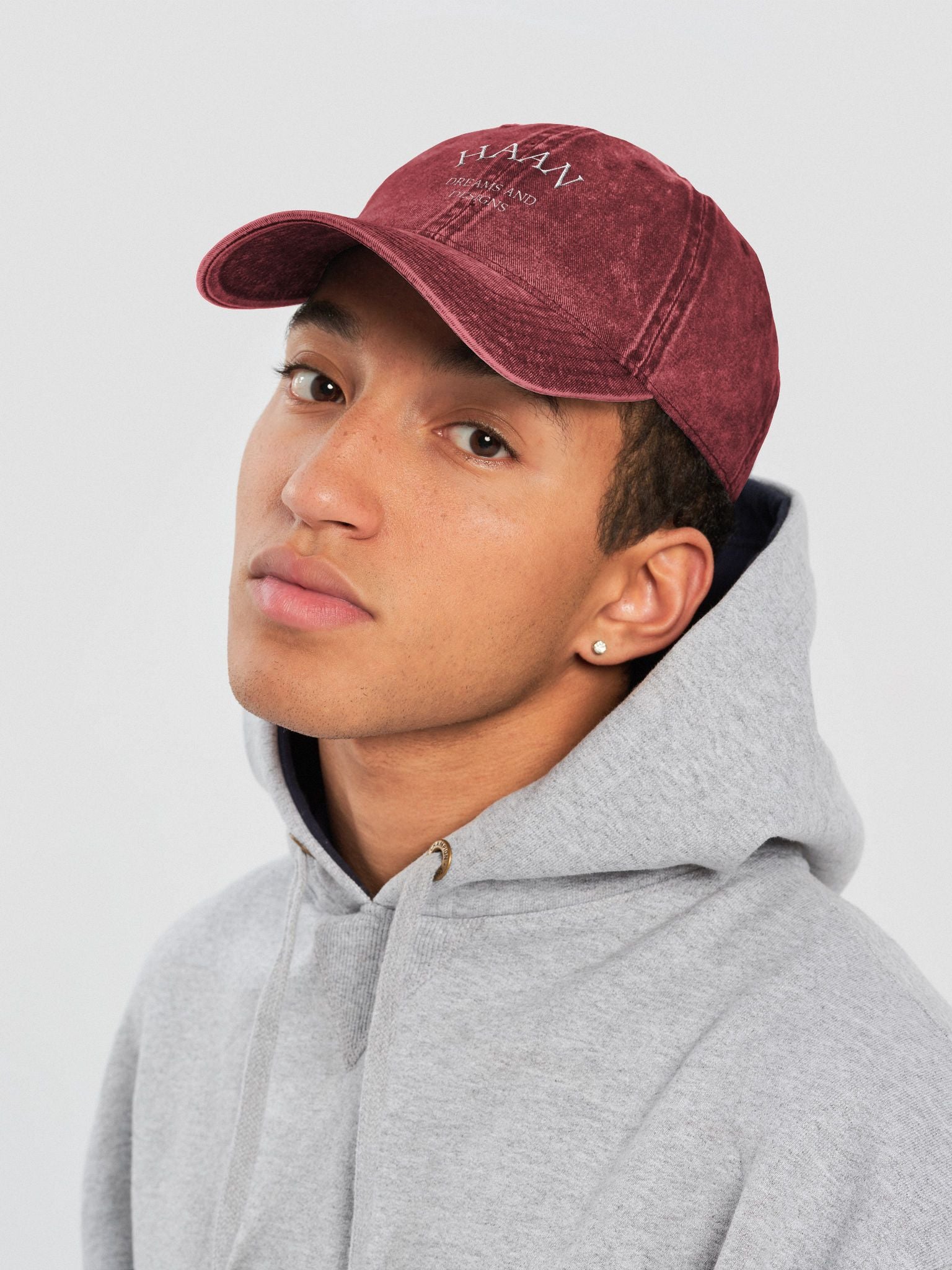 HAAN Washed Cap Maroon