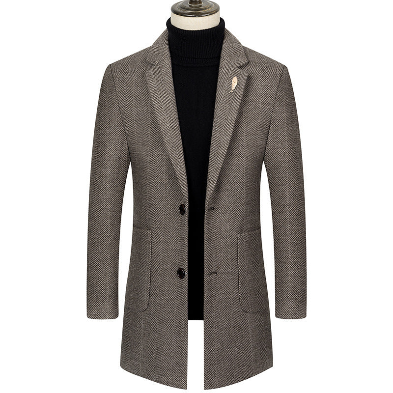 Herringbone Cashmere Coat